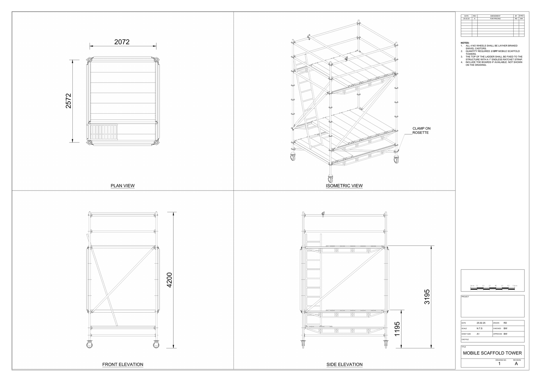 Layher scaffolding design and CAD drafting for temporary structures and access systems